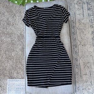 Cotton On Black and White Striped Mini Dress